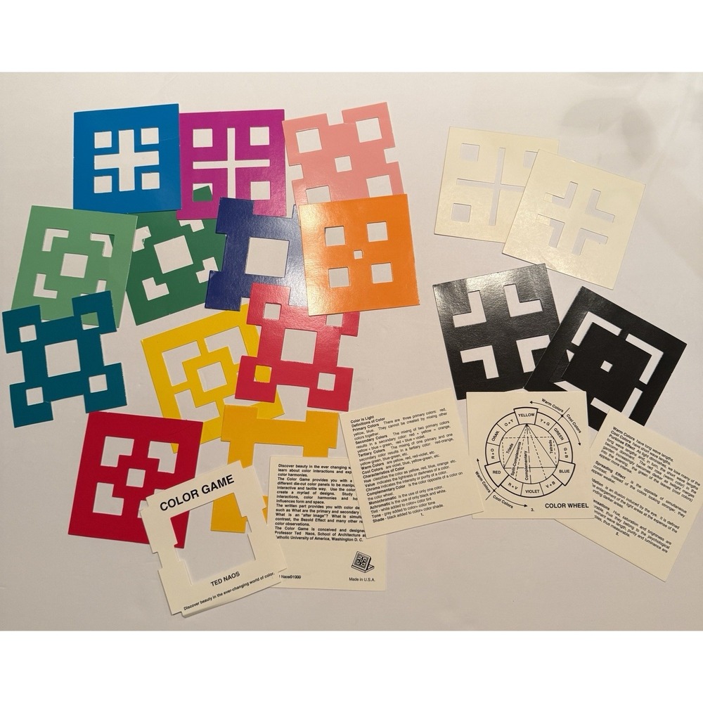 Vintage 1999 Ted Naos Color Game Color Theory Design Tool Set USA Complete